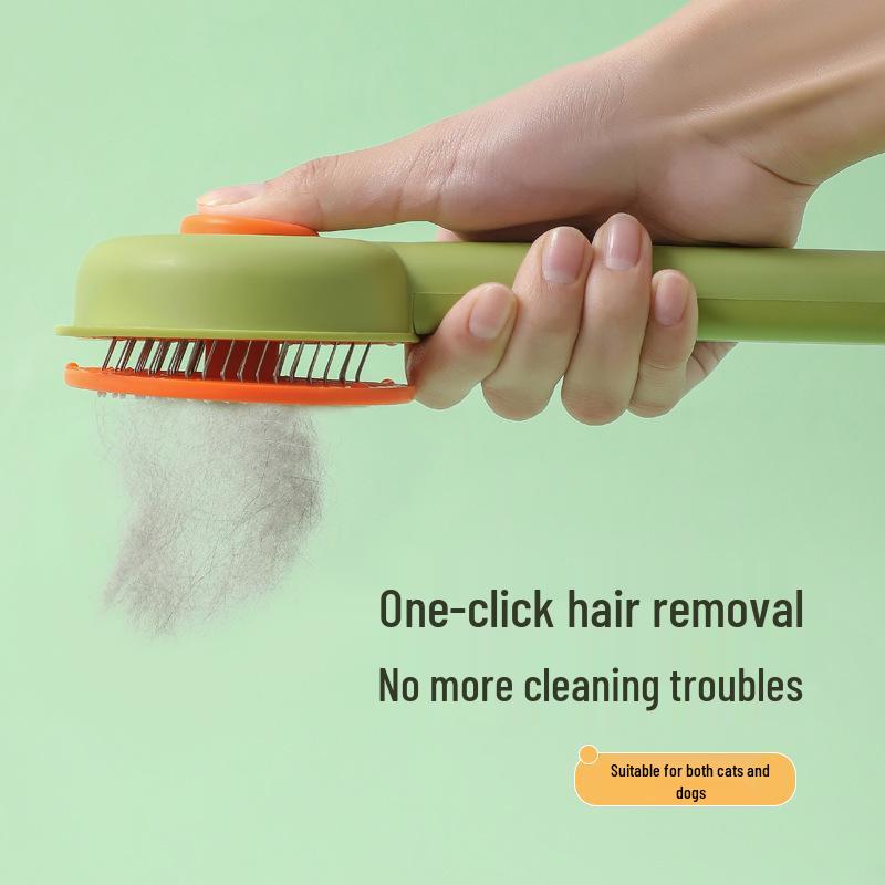 Cute Cat & Dog Deshedding Comb for Easy Hair Removal - One-Click Fur Cleaner
