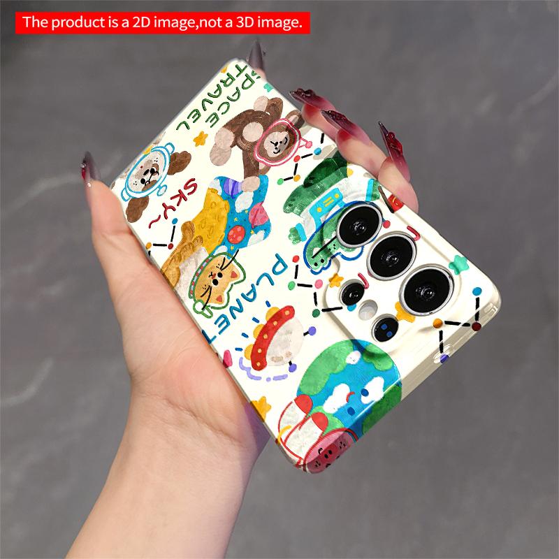 2DFlat Samsung phone case Space Adventure Animals Phone Case Applicable to Galaxy S22 S23 S24 S25ULTRA S26 A12 A13 A14 A15 A16 A34 A35 A54 A55