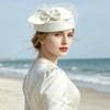 Elegant Bow Fedora Hat French Style Woolen Beret Airline Stewardess Caps  Fashion Show