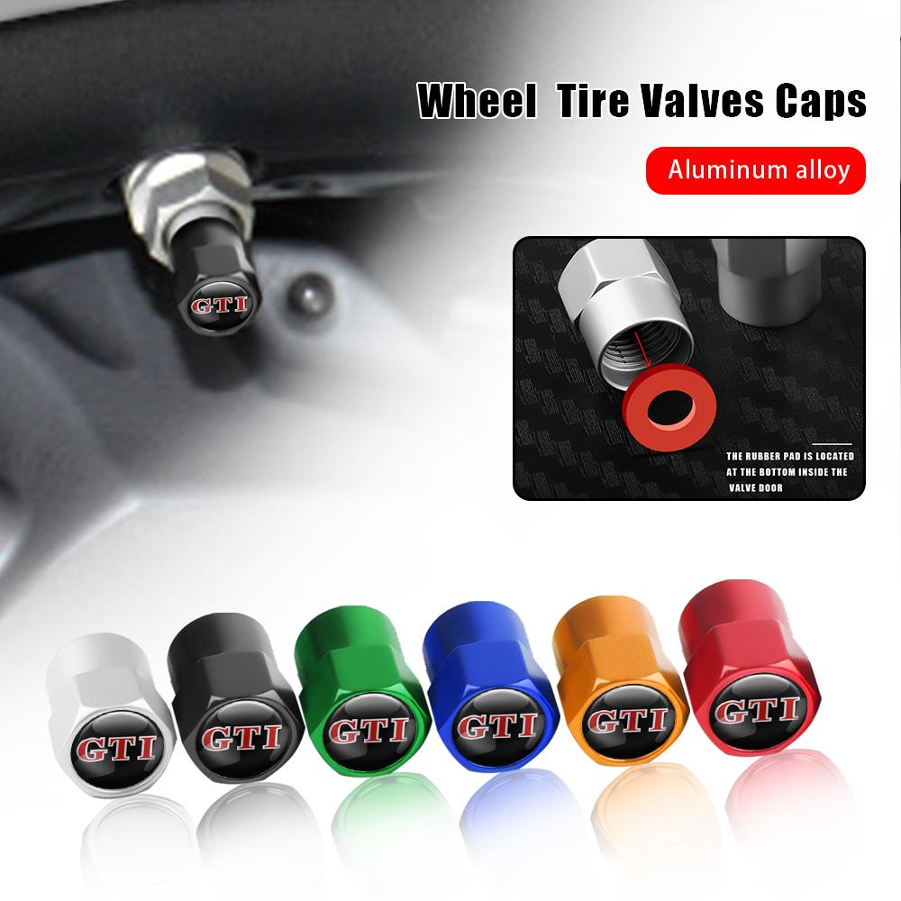 

2026 New For VOLKSWAGEN VW Car Wheel Tyre Valve Caps Tire Air Valve Stem Covers For Volkswagen VW Golf Polo Tiguan Passat Jetta Red