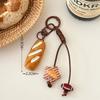 Niedlicher Brot-Schlüsselanhänger mit Schlaufe Strapazierfähiger Schlüsselring Handtaschen-Schmuck Einzigartiges Geschenk für Kuchen- und Gebäckliebhaber