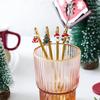 6PC Gift Box Christmas Tree Elk Coffee Stirring Spoon Dessert