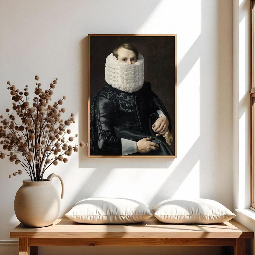 Poster Porträt eines Mannes im Korsett