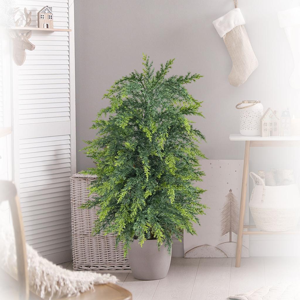 Artificial Christmas Ground Stake Tree - Realistic Shrub for Garden Yard Decoration