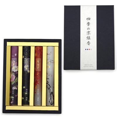 Four Types of Japanese Modern Floral Scent Incense Inspired by Japanese Tradition and Elegance Four Seasons of Kyoto Incense