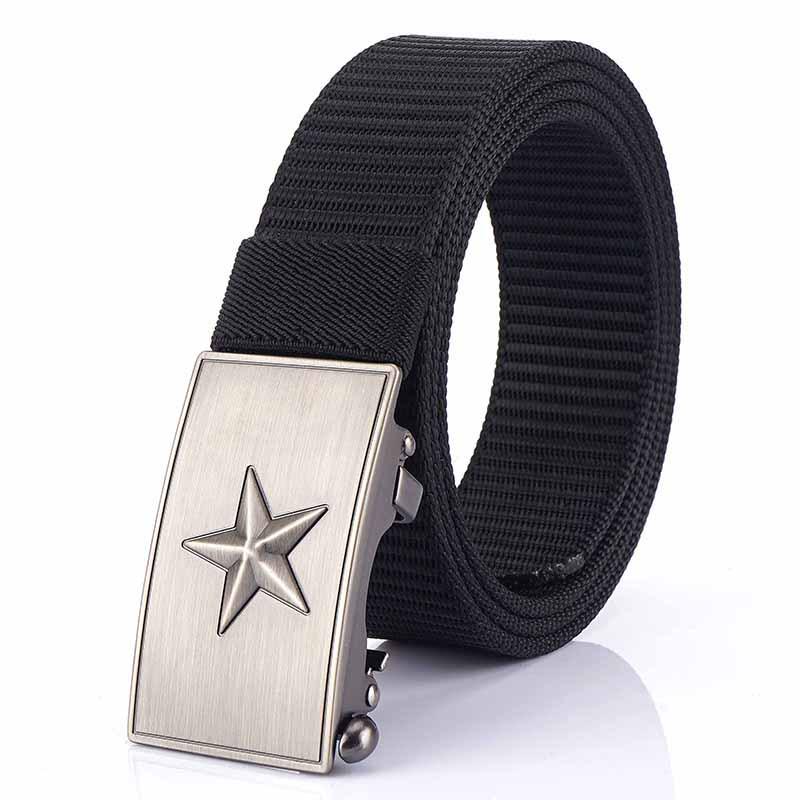35CMNylon Waistband Toothless Automatic Buckle Outdoor Training Tactical Men's Business Shirt Fire