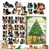 Christmas Countdown 2D Acrylic Dog Ornament Decoration 24 Days Christmas Countdown Ornament for Holiday Seasonal Halloween