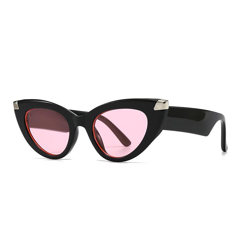 Cross-Border Narrow Zebra Pattern Sunglasses Cat Eye Sunglasses Lh155