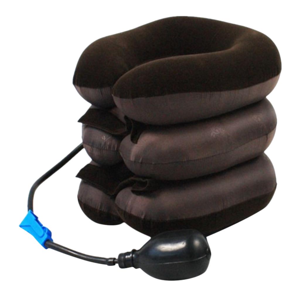 

Expandable Pain-Relief Neck Pillow Collar Cervical Traction Brace Support Pillow кофейный