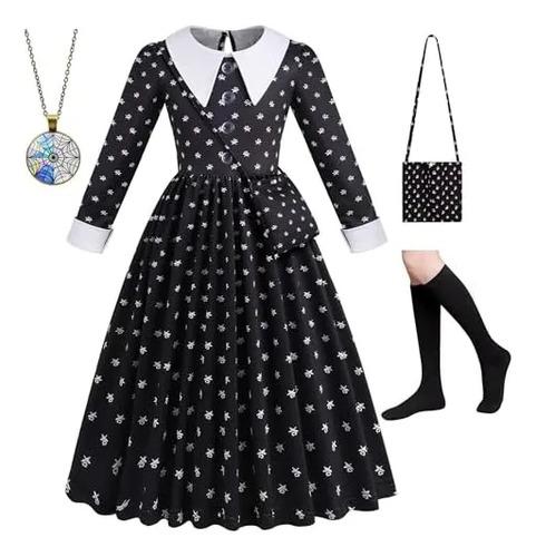 Black Costume Dress For Girls, Halloween Costume For Child 12-13 years
