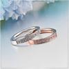 Korean Version Titanium Steel Diamond Inlaid Womens Ring Micro Diamond Inlaid Rose Gold Womens Ring Womens Style