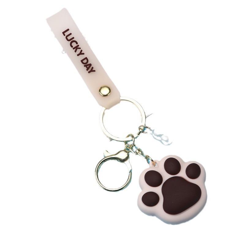 1 szt. Breloczek do kluczy Kocia Łapa Kreskówka Damski Uroczy Dziewczęcy Breloczek Serce Wisiorek do Samochodu Dekoracja Torby