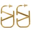 Valentino V Logo Signature Metal Earring goldUsed