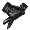 Men's leather gloves winter riding fleece thickened warm windproof waterproof touch screen winter motorcycle riding gloves