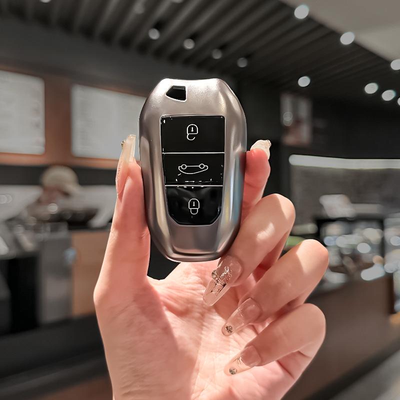 TPU Car Smart Remote Key Case Cover Holder Shell For Peugeot 2008 3008 4008 5008 308 408 508 Auto Keyless Keychain Accessories