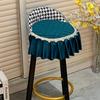 Round Chair Cover Round Backrest Elastic Armor Force Is Fixed-hair Belt, Low Back Bar Stool, Shangli Bar Chair Table Thickened