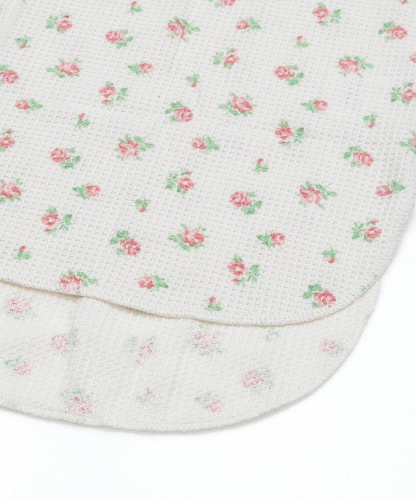 Morgan Pink Waffle Floral Print Long Sleeve J.E. Women's T-Shirt (Pack)