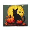 Halloween Black Cats Flannel Blankets Witchy Spooky Novelty Throw Blanket for  Sofa Bedding Lounge 150*125cm Bedspreads