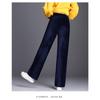 2021 Nové dámské oblečení Černá Vintage Solid Velvet Kalhoty s vysokým pasem dámské Retro volné sametové široké kalhoty