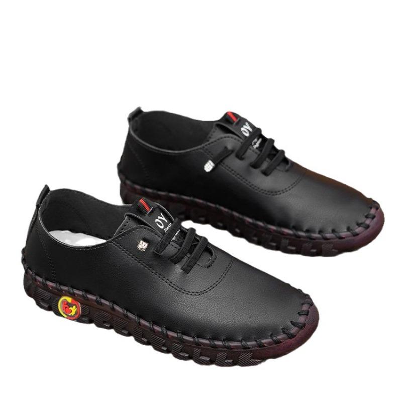 Hand-stitched Microfiber Leather Mother Shoes Casual Shoes Wear-resistant Flat Sole Single Secondary Second-class Women's Shoes