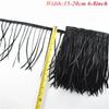 1Meters Black White Feathers for Needlework Ribbon Tape Fringe Feather Trim Pheasant Turkey Ostrich Goose Marabou Sewing Clothes