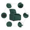 Recliner Chair with Rising Aid Dark Green Fabric