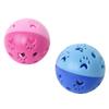 Interactive Plastic Cat Toy Collision Colors Cat Ball with Hollowed-out Paws and Bell Pet Chew Toy