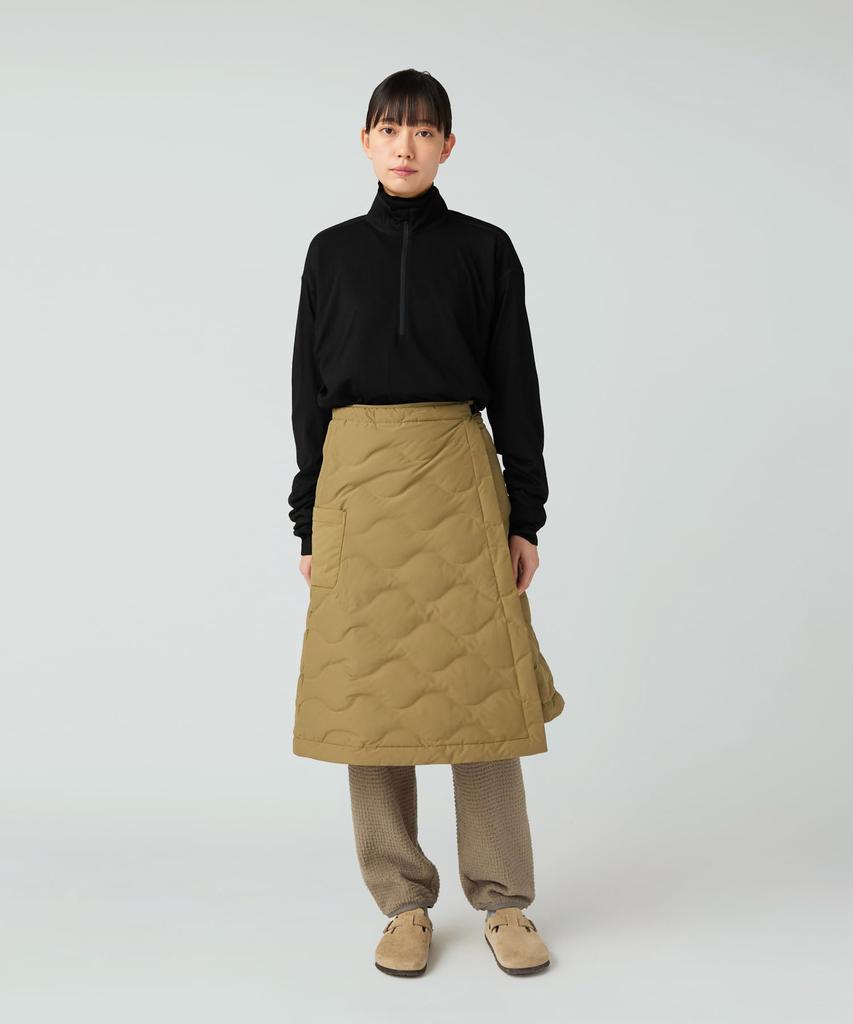 Snow Peak Seamless Quilted Down Wrap Skirt Skirt OLIVE 3 SK-25AW004 Women's Bottoms,