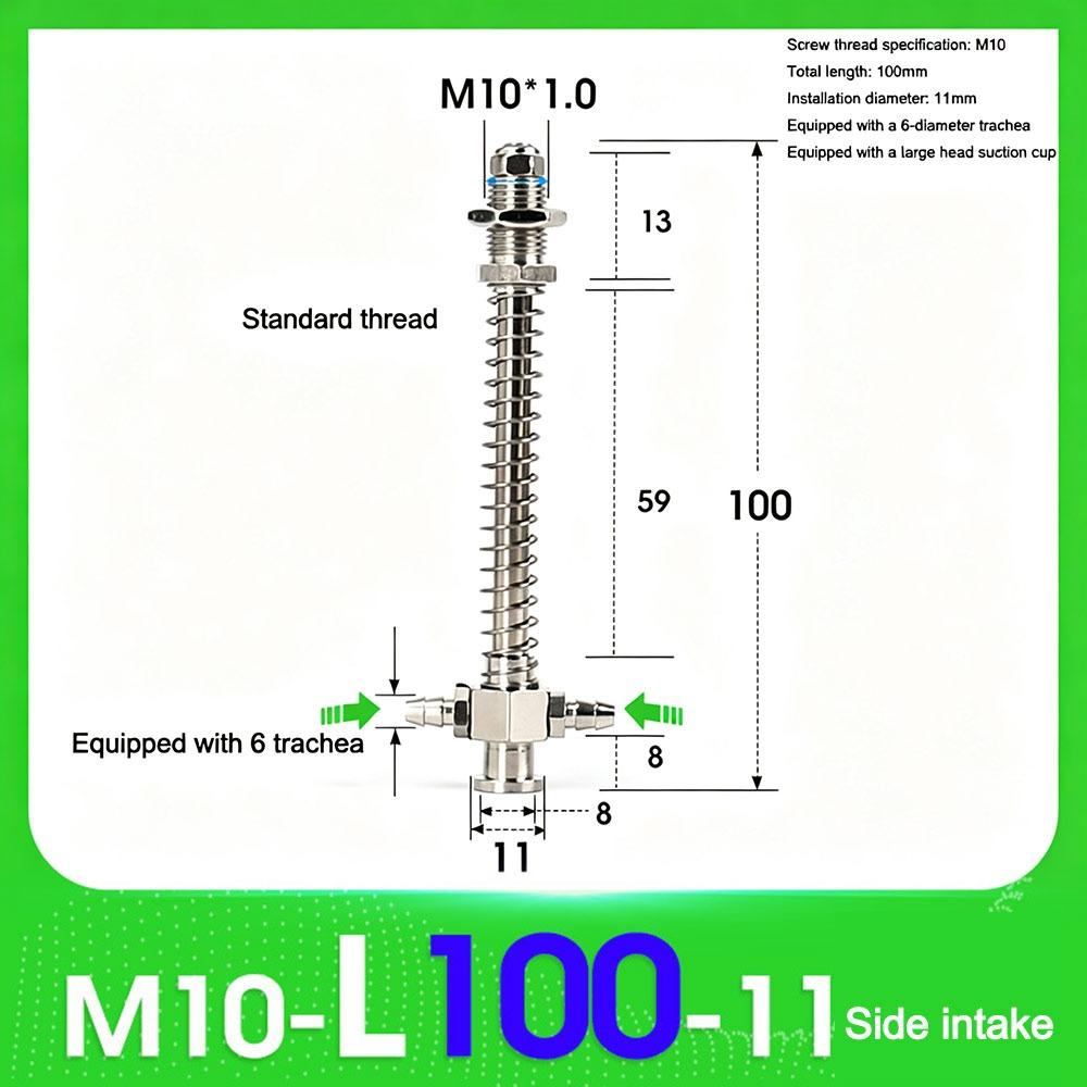 1Pcs M10 Vacuum Suction Cup Base Holder Vacuum Nozzle Rod  for Pneumatic Manipulator Mechanical Arm
