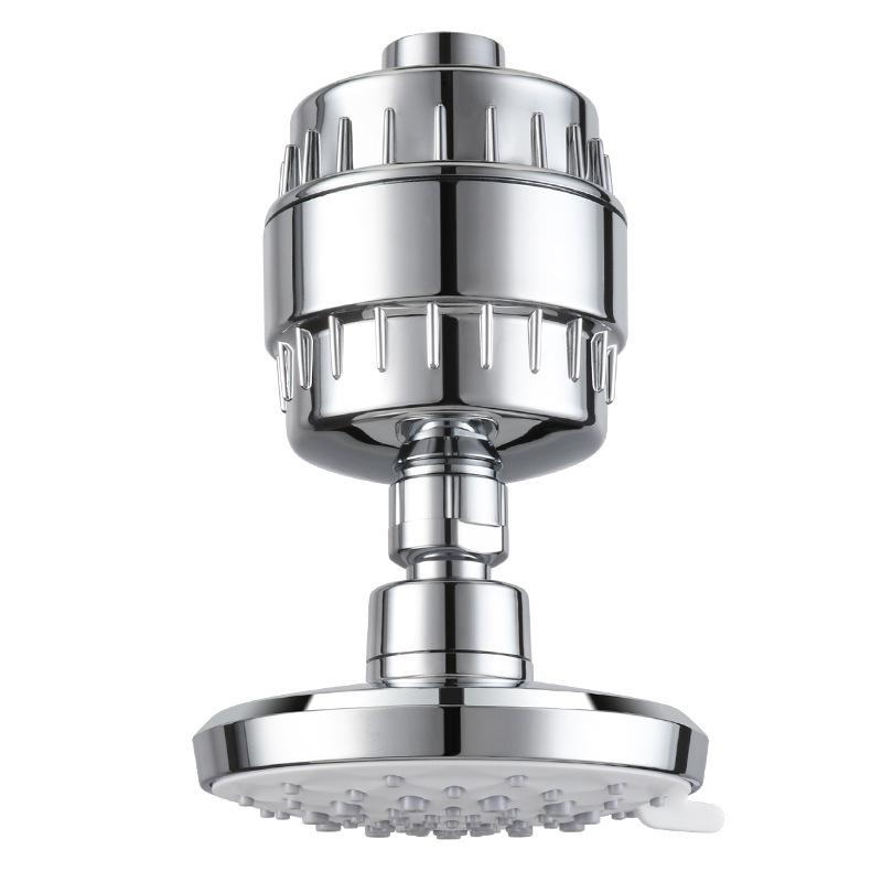 High-Flow 15-Stage Shower Filter: Removes Residual Chlorine & Beautifies Skin with 20-Layer Filter