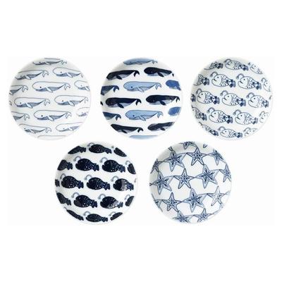 Natural69 Hasami Ware Cocomarine X Janke Mini Plate Mamezara Set of 5 Japanese Small Plates Microwave & Dishwasher Safe