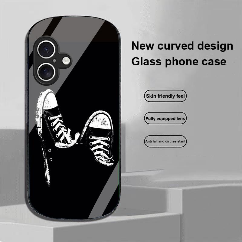 Astronauts Universe For Apple IPhone 16 11 13 15 14 Pro Max 12 Mini 7 8 Plus XR X XS Elliptical Shaped Tempered Glass Phone Case