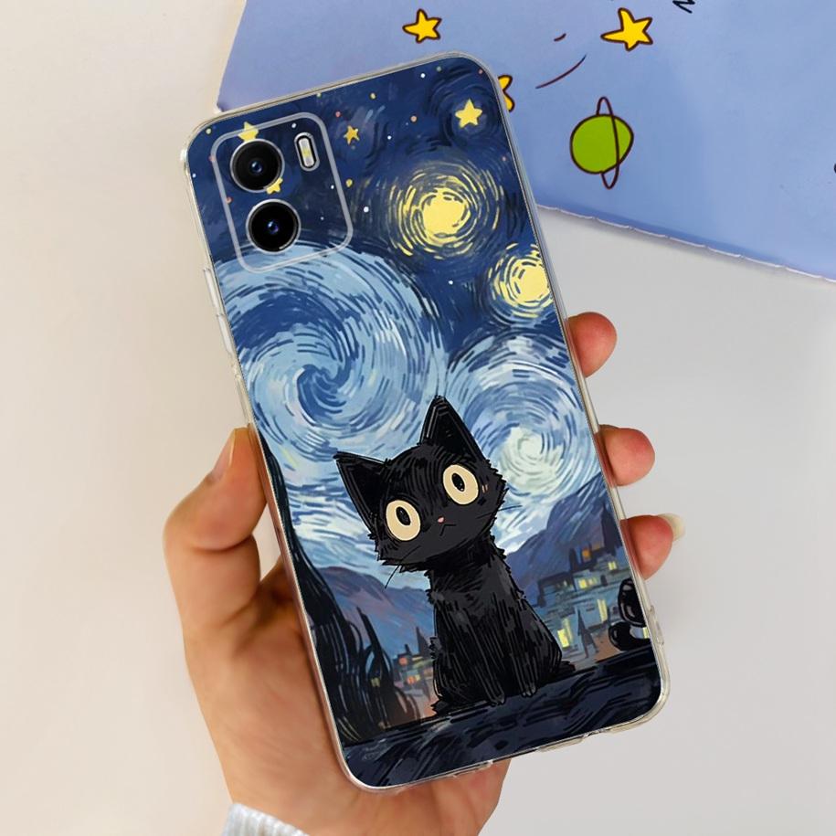 For Vivo Y15s Y15A Y15C Case V2134 V2120 V2147 V2139 Popular Flower Slim Soft Silicone Clear Back Cover For Vivo Y01 V2166 Funda