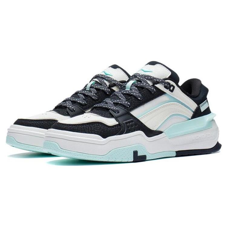Li Ning Canchun Fashion Trend Low Top Sports Casual Shoes Women's Black White Blue AGCS246-1