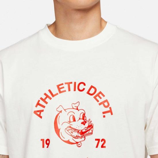 Nike Graphic Letter Print Loose Fit Short Sleeve T-Shirt for Men, White
