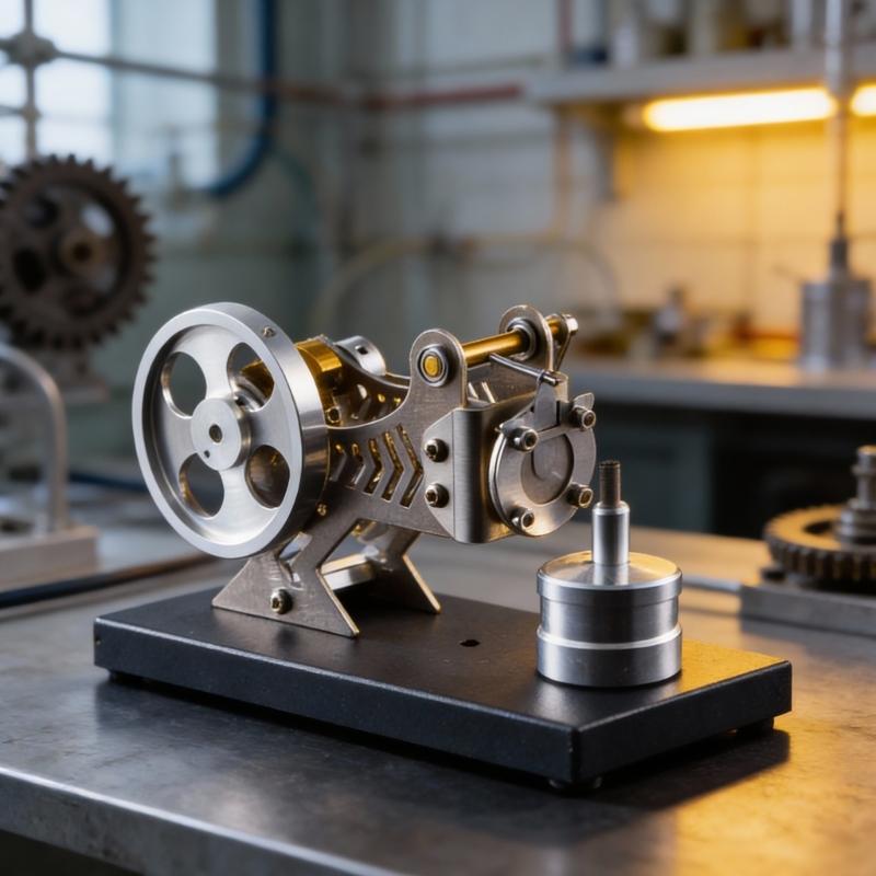 Educational Stirling Vacuum Engine Model Mechanical Energy Conversion Demonstrator Tool for Classroom Science Experiment