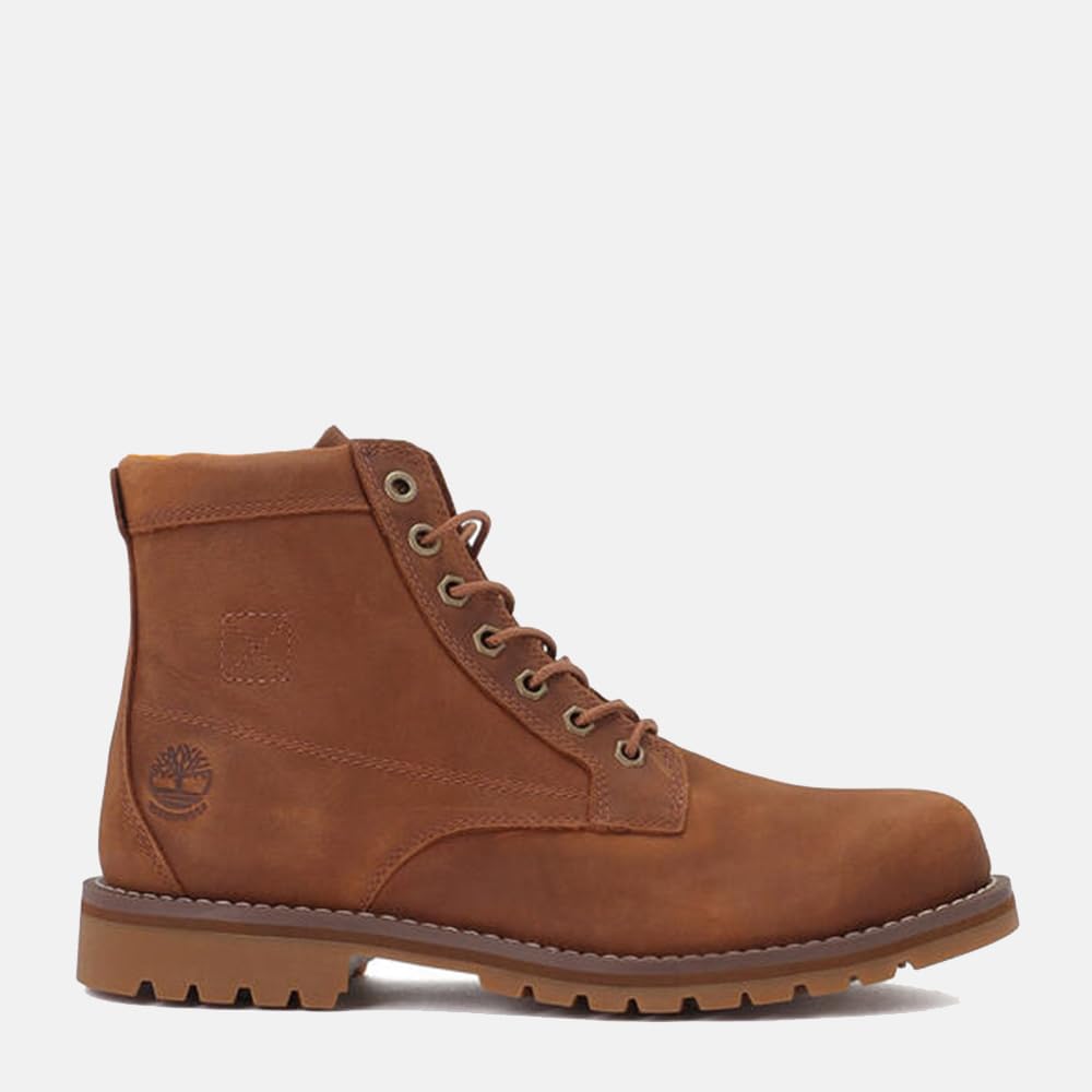 Timberland Redwood Falls Mid Waterproof Boots for Men TB1A44MYF131 Brown Lace-Up 7.0 / 25.0cm
