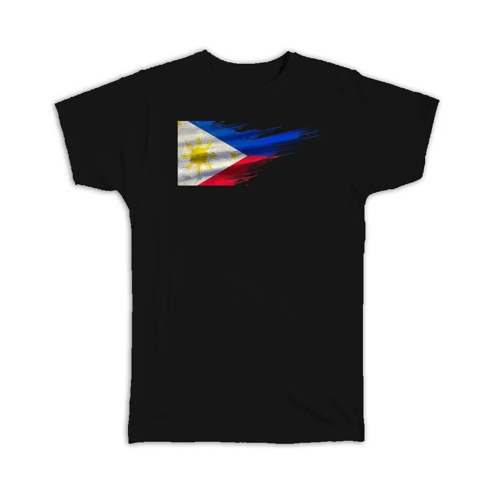 Gift T-Shirt : Philippines Flag Filipino Travel Expat Country Artistic M
