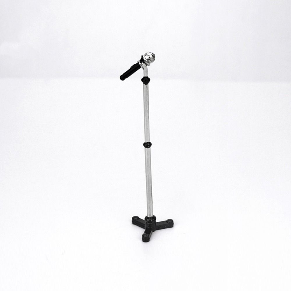 Micro Landscape Mini Microphone Model Zinc Zinc Alloy 1:12 Dollhouse Accessories Microphone Stand  Kids