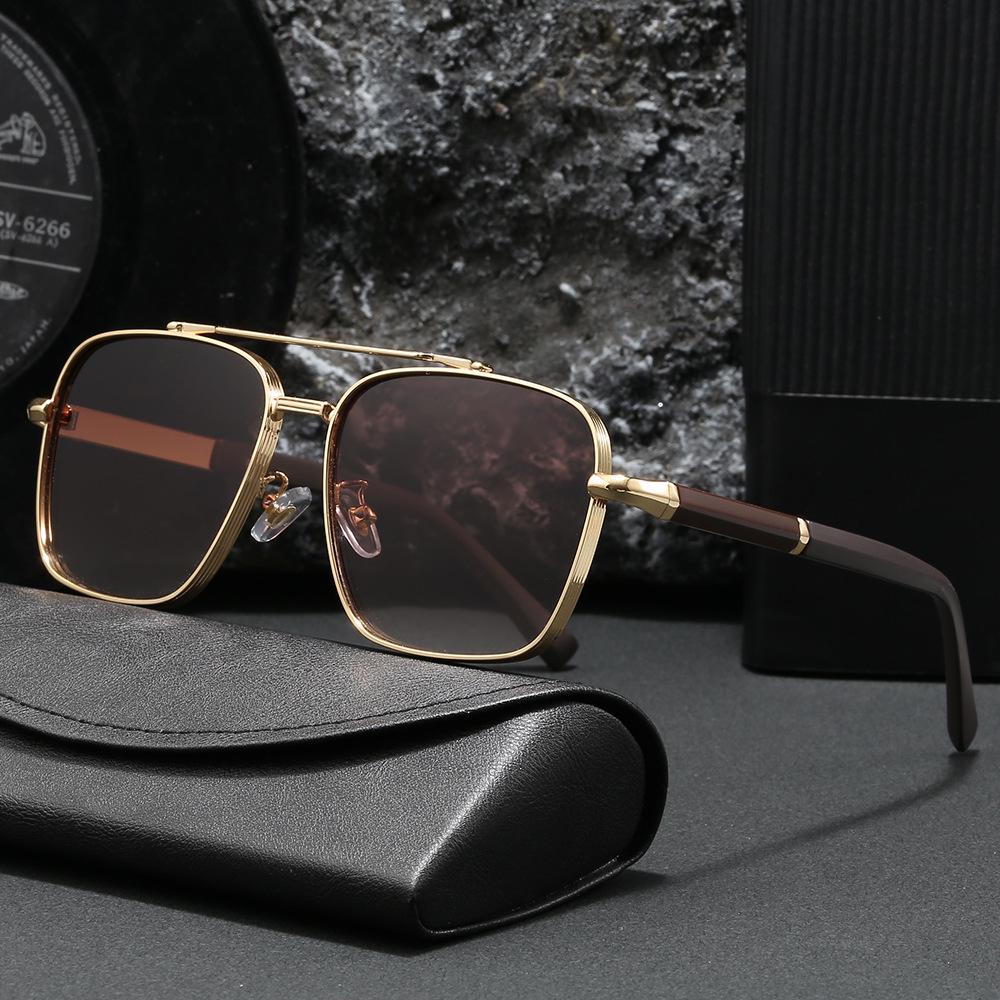New Men's Fashion Square Frame Driving Sunglasses
