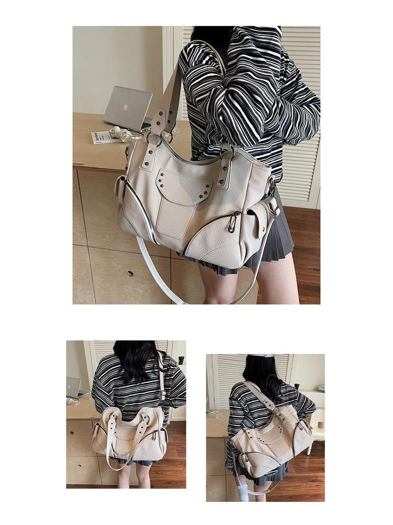 Women's Retro Crossbody Handbag: Fashionable, Versatile, Simple, Commuter-Style, Large Capacity Shoulder Tote