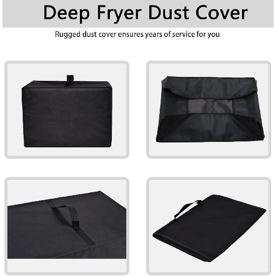 Dust Cover for OVENTE 2 Liter Deep Fryer, Heavy Duty Heat-Resistant Waterproof Nylon Fabric Protective Deep Fryer Cover Case Compatible with OVENTE 2