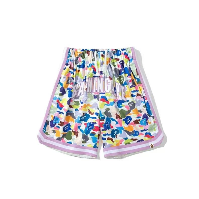 Pantaloncini Casual Bape Shark Camo da Uomo Estivi da Spiaggia Board Shorts a 5 Tasche Pantaloncini da Campo Streetwear