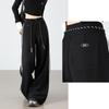 Izzue It Women's High-Waisted Wide-Leg Drawstring Casual Pants