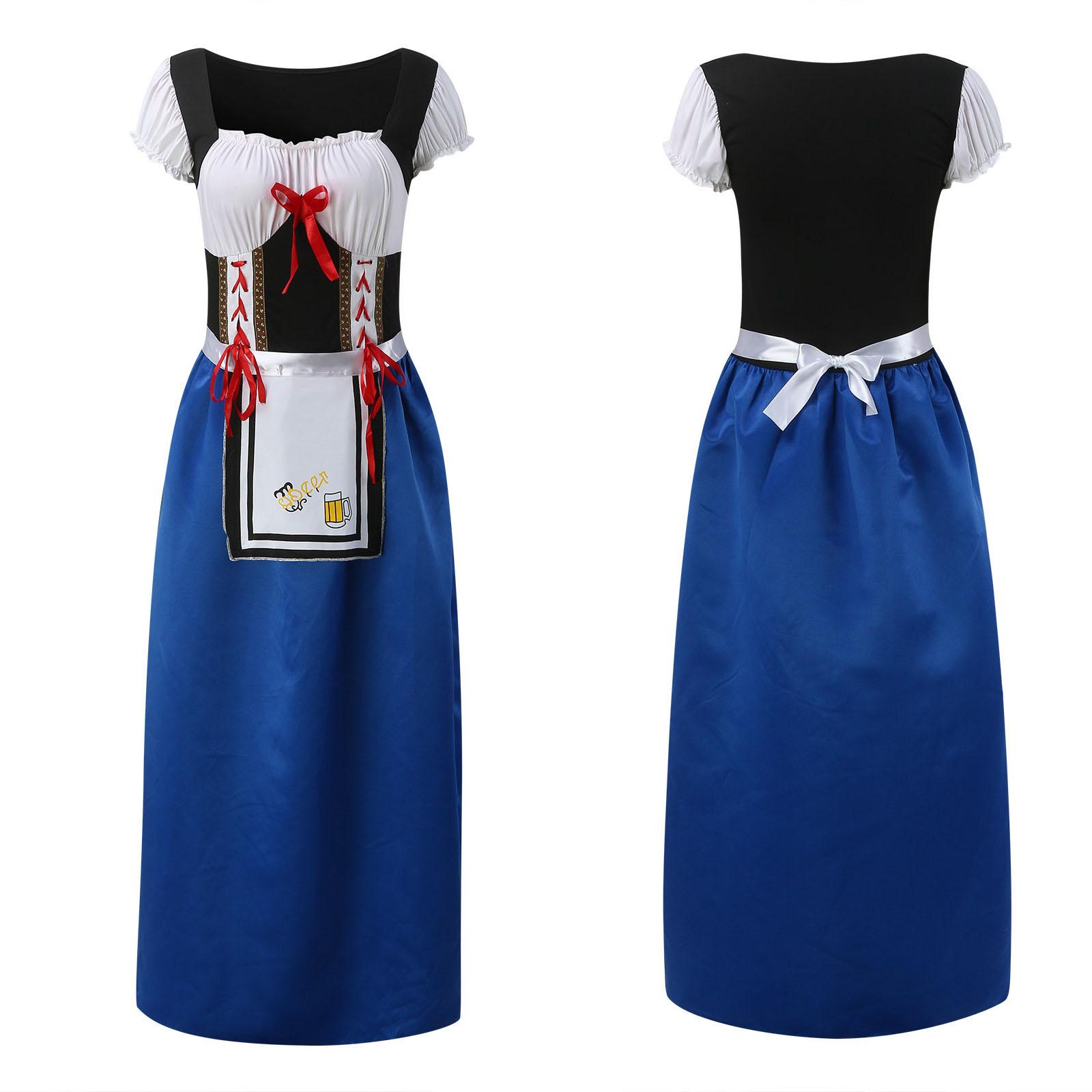 

Октоберфест Пивная горничная Крестьянское платье Костюм немецкой барной горничной Традиционное платье-дирндль Баварский карнавальный наряд xl