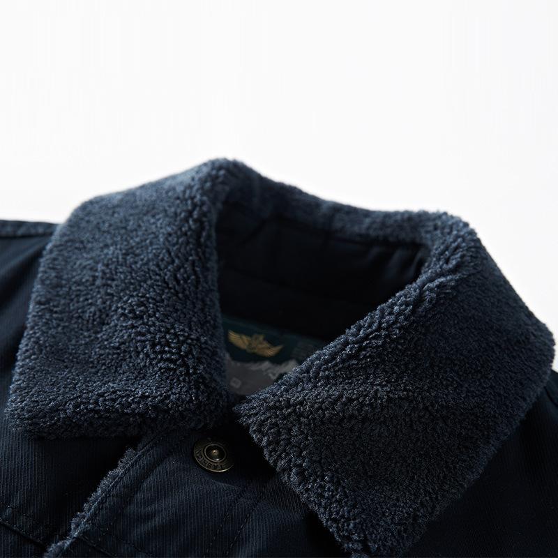 Men's Cotton-padded Jacket with Wool for The Elderly Padded Jacket 6XL Size