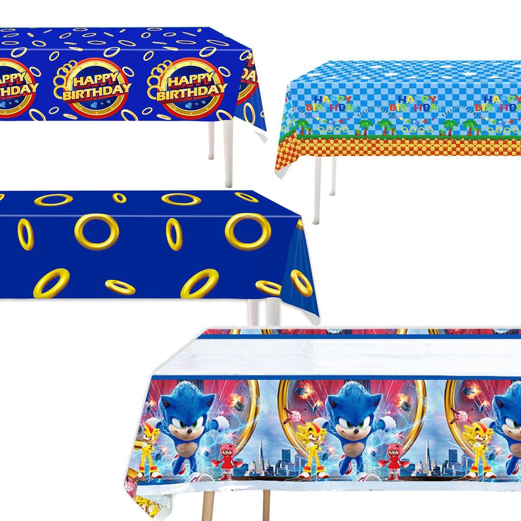Sonic Theme Disposable Party Tablecloth Decoration