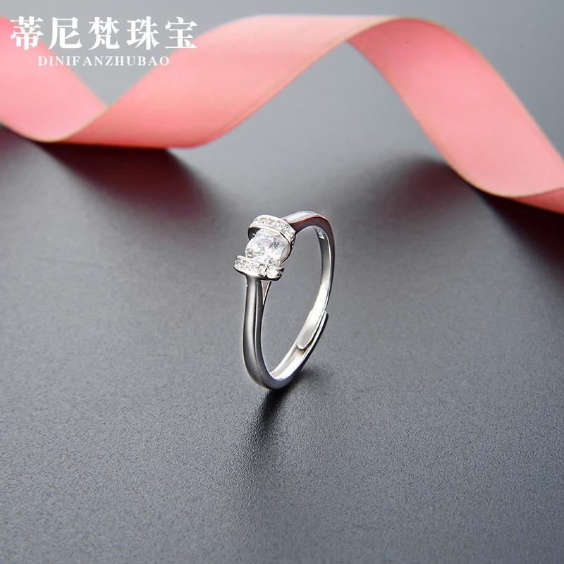 Lindon Classic 925 Inel cu zirconiu din argint Sterling Bijuterii pentru dama Cadou pentru petrecere de nuntă