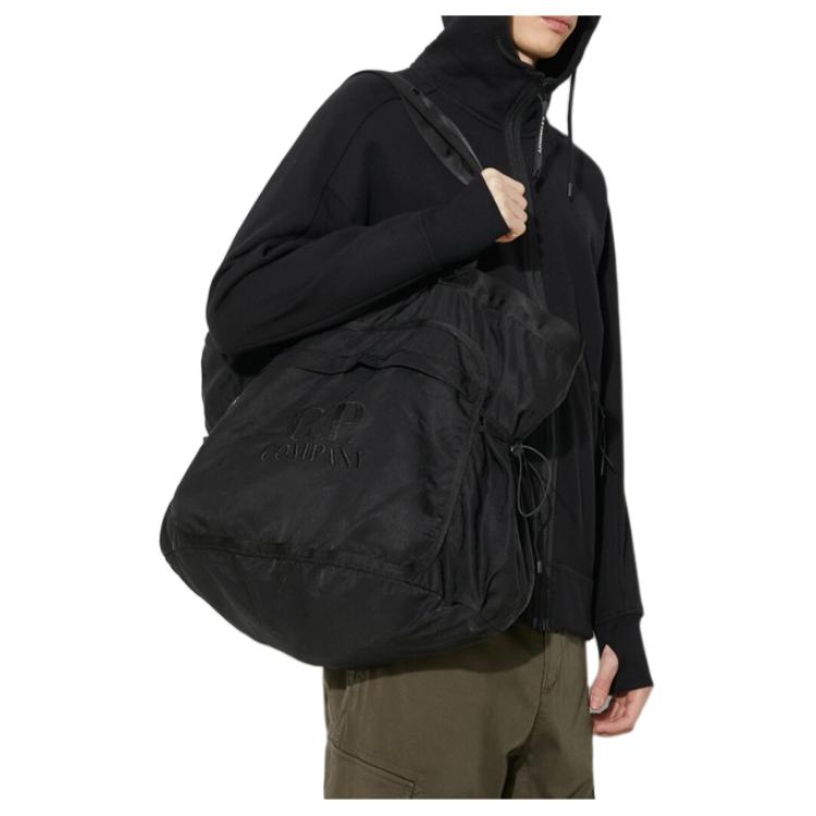 New C.P.Company Polyamide Nylon Messenger Bag, Shoulder Bag, Crossbody Bag Regular Men's Black 16CMAC050A005269G999