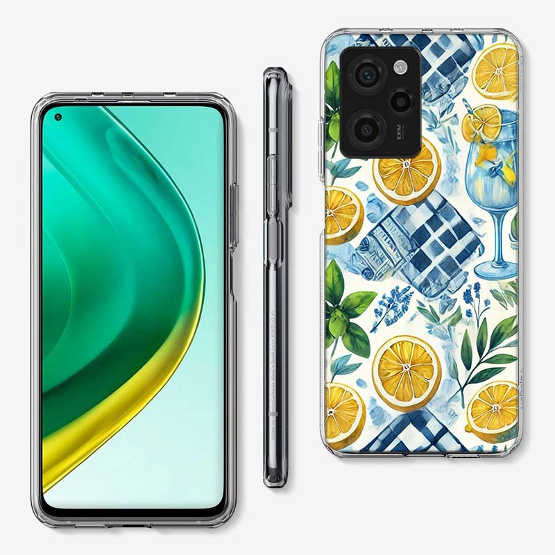Mediterranean Lemon Cover Phone Case For Xiaomi Poco M8 M7 M6 M4 M3 X7 X6 X4 Pro F7 Ultra M5S Mi 14 14T 15 15T 12T 10T Pro 12S 1